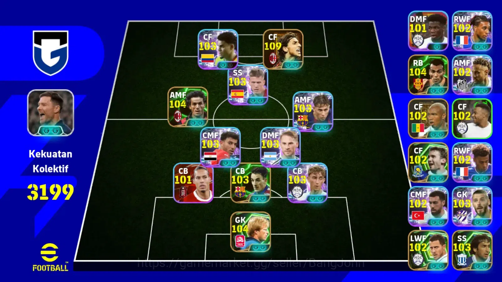 eFootball Accounts ANDROID|PW 3199|Ibrahimovic epic,cafuepic,diaz sho image 6