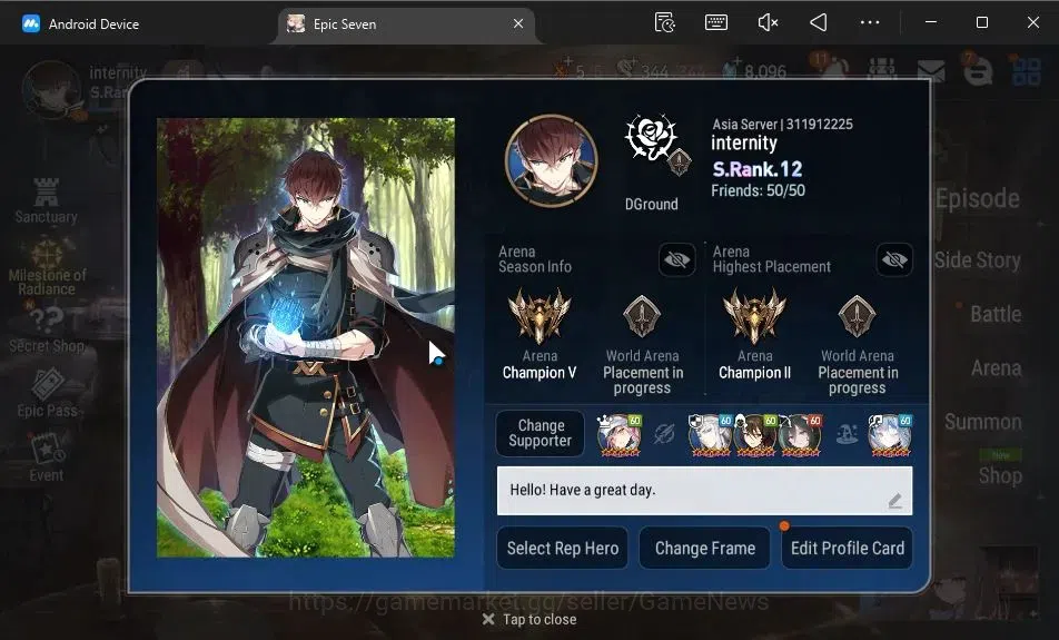 Epic Seven Accounts ASIA|37 ML[Notos,SN Yulha,LOTScales,BArunka,Etc]+I image 2