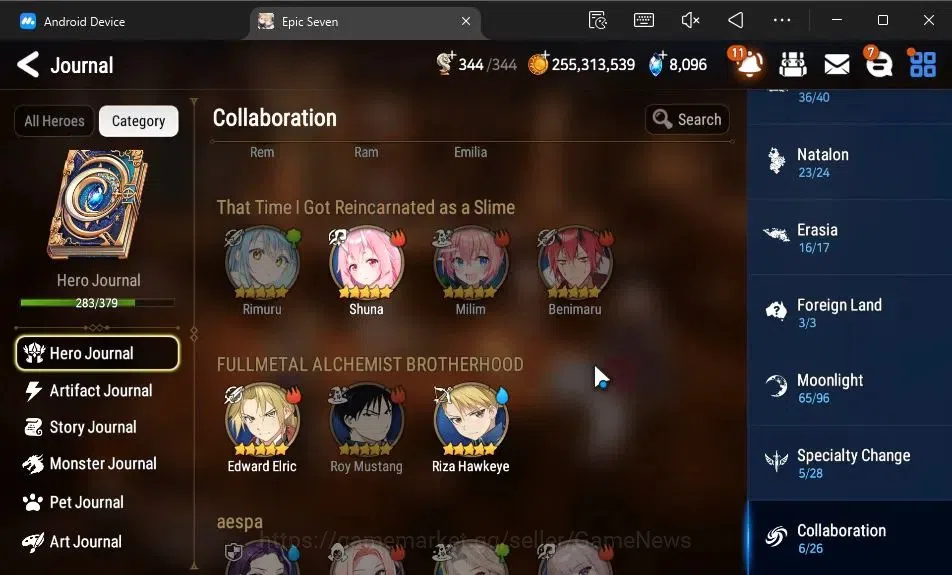 Epic Seven Accounts ASIA|37 ML[Notos,SN Yulha,LOTScales,BArunka,Etc]+I image 6