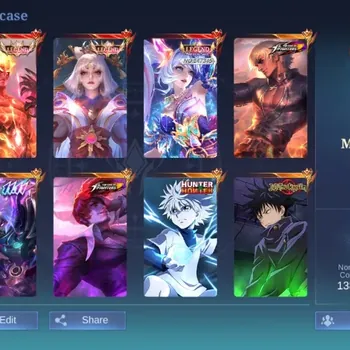 Mobile Legends: Bang Bang Accounts Collector Global|Skin 471|Mega|Legend Layla+Valir+Lunox,KOF