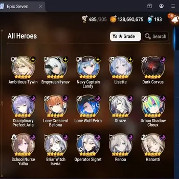 Epic Seven Accounts Starter Global Unverif|15ML(Straze,Lisette,SNYulha,BWIseria,Renoa Etc)|PoH ON|Stigma 4.2K|Theater