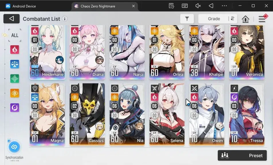 Chaos Zero Nightmare Accounts GLOBAL|Lv55|7 SSR[HeidemarieM1+Sign,OrleaM1,Diana, image 3