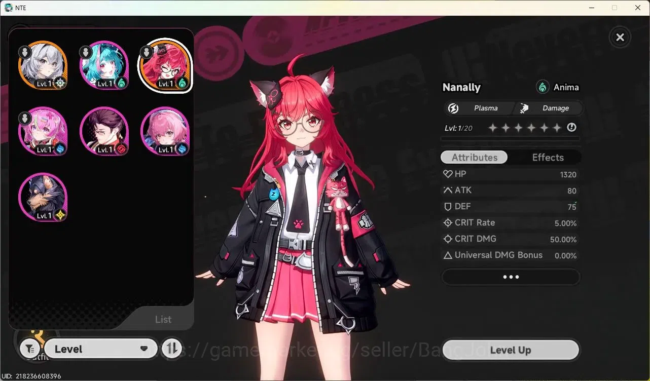 Neverness to Everness Accounts EU|Starter LVL 3, Nanally, 7 Char, MC male, Select image 3