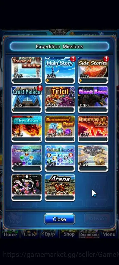 Grand Summoners Accounts Global|74 cc|Rank 39|3 Ascend+1 TW|2x Youmu Konpak image 6