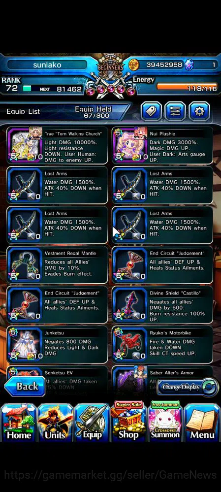 Grand Summoners Accounts Global|Rank 72|66 RGB|12 Ascend|Kyoko SakuraTW,Sum image 10