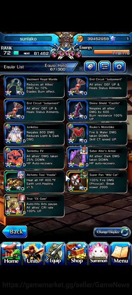 Grand Summoners Accounts Global|Rank 72|66 RGB|12 Ascend|Kyoko SakuraTW,Sum image 11