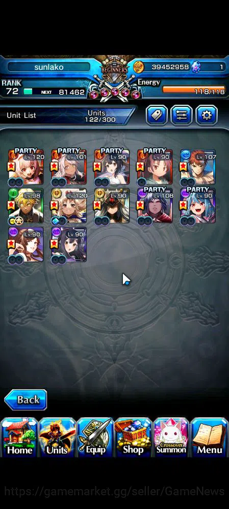 Grand Summoners Accounts Global|Rank 72|66 RGB|12 Ascend|Kyoko SakuraTW,Sum image 4