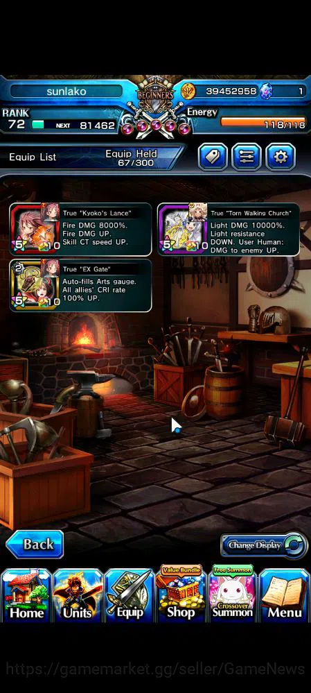 Grand Summoners Accounts Global|Rank 72|66 RGB|12 Ascend|Kyoko SakuraTW,Sum image 5