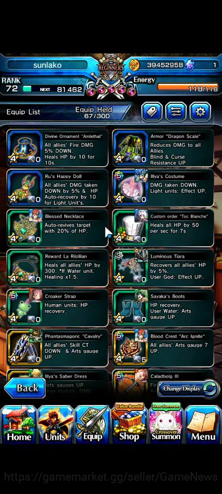 Grand Summoners Accounts Global|Rank 72|66 RGB|12 Ascend|Kyoko SakuraTW,Sum image 7