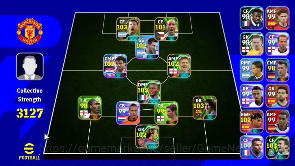 eFootball Accounts Legends & Iconic Players Android|Epic Patrick Vieira,Carles Puyol,Sergio Aguero,David Seaman,Jan 1