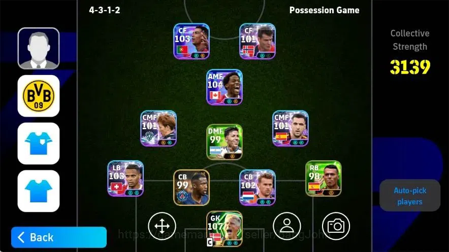eFootball Accounts Legends & Iconic Players Mobile|PW 3139|Peter Schmeichel Epic,Jonathan David ShowT,Cristiano Ronaldo 1