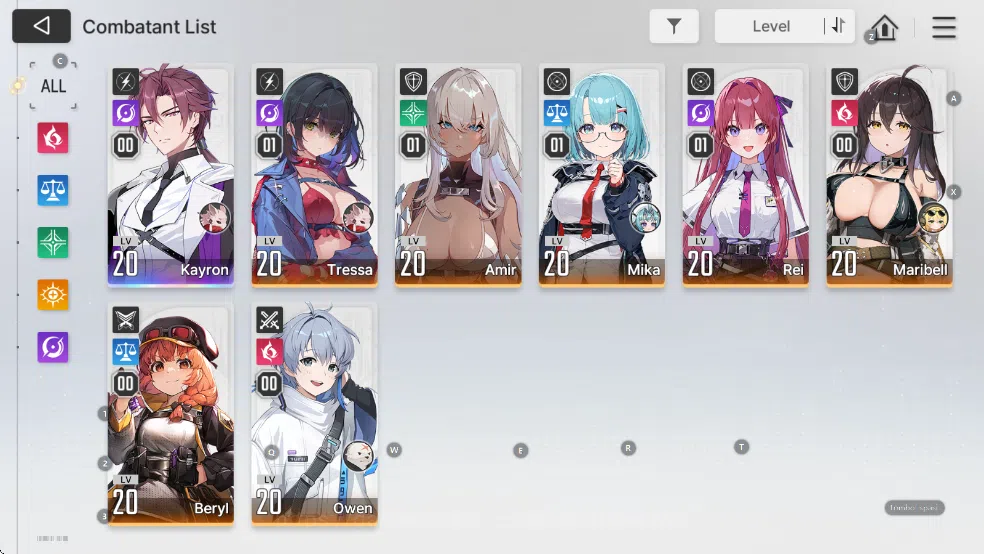 Chaos Zero Nightmare Accounts Global Verif|Lv20| 6k Crystal|1 SSR(Kayron)7SR(Mar image 3