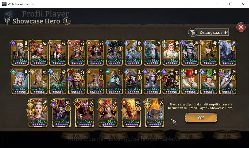 Watcher of Realms Accounts GLOBAL 50x|11M Power|53K Gems+ManySkin|17 Lord[Ing image 12
