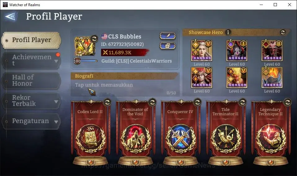 Watcher of Realms Accounts GLOBAL 50x|11M Power|53K Gems+ManySkin|17 Lord[Ing image 2