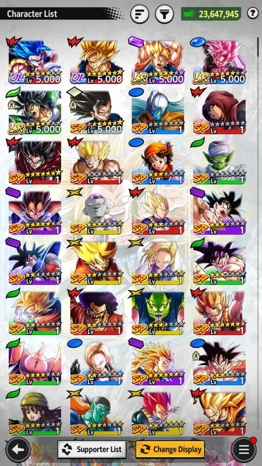 Dragon Ball Legends Accounts Android|Lvl 153|23.6M Total Power|3 LR|2 UL|LR S V image 12