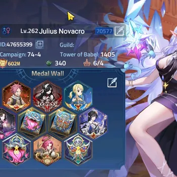 Mobile Legends: Adventure Accounts Sv 70xxx|Lvl 262 VIP 10|602M BP|6 Nexus 12 UR|M Mystia,I Crocell,Emp Ingrid,A Alice