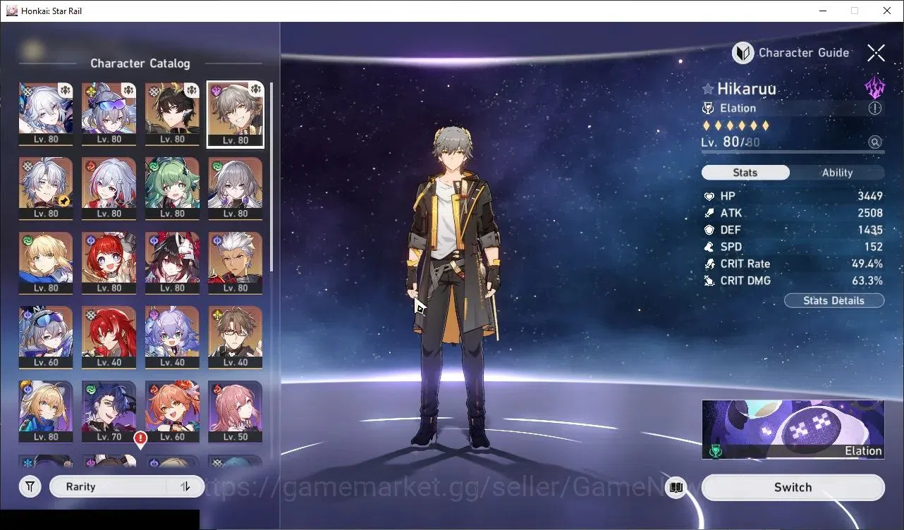 Honkai Star Rail Accounts Others Asia|TL 70|12 Limited|(SW LV999,Saber)+Sign Phainon,Tribbie,Yao Guang,Huohuo,DH 4