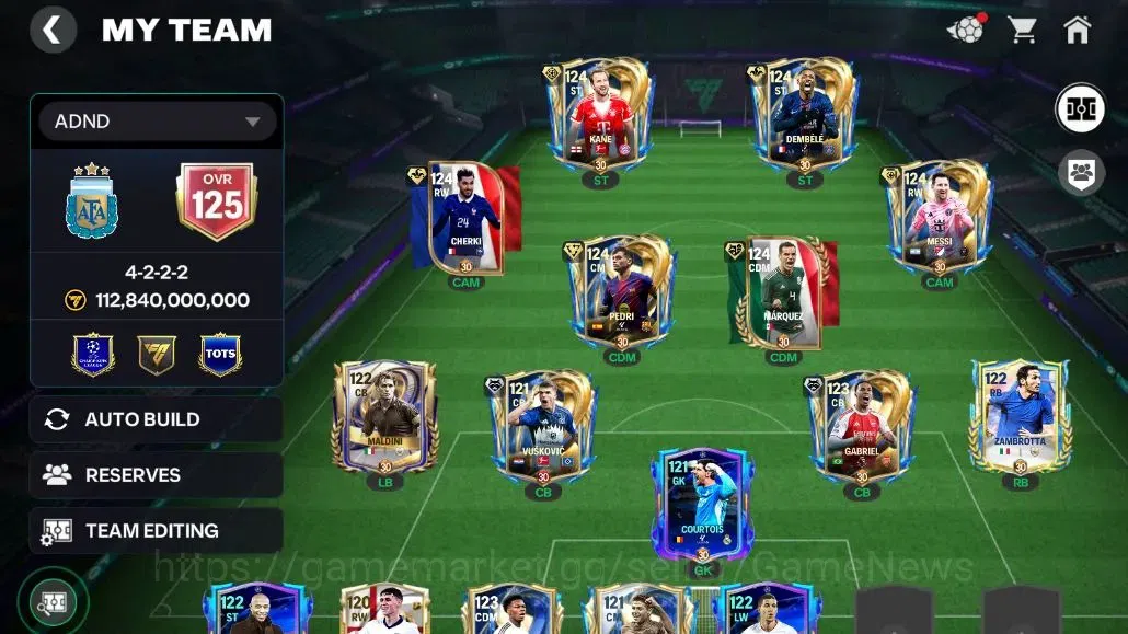 EA SPORTS FC Mobile Accounts OVR 125/112B Value|242M Gold+13K Gems|18 Max EVO|M image 2