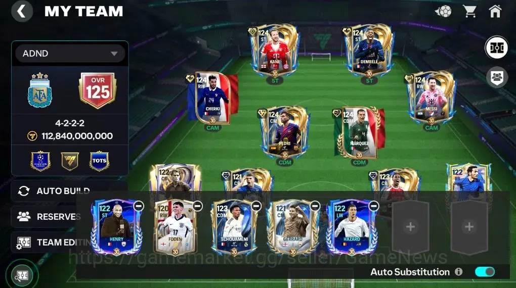 EA SPORTS FC Mobile Accounts OVR 125/112B Value|242M Gold+13K Gems|18 Max EVO|M image 3