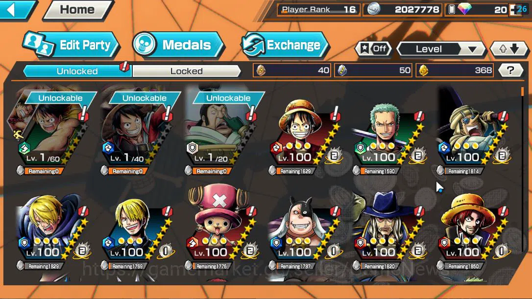 One Piece Bounty Rush Accounts Global|4 EX| T5E St.Ethanbaron V.Nusjuro,AMS [Bors image 8