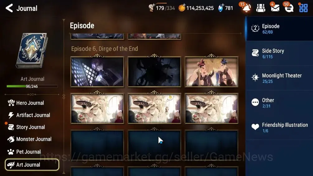 Epic Seven Accounts High-End GLOBAL UNVerif|16 ML(LOTScales,NM Luna,Har Setti,Etc)+Setsuka,PFByblis|AUTO ALL Hunt|SPD 292 20