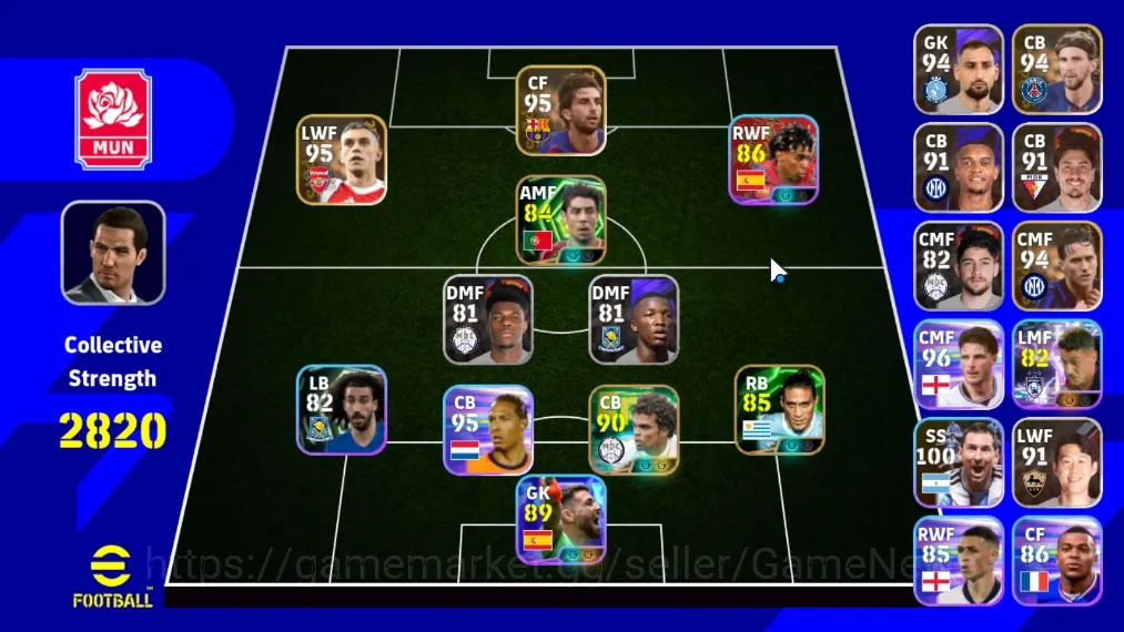 eFootball Accounts Others Android|Power 2820|Epic Pepe,Martin Caceres,Rui Costa|Show Time Unai Simon,Oscar,Etc|PES2027|Take 1
