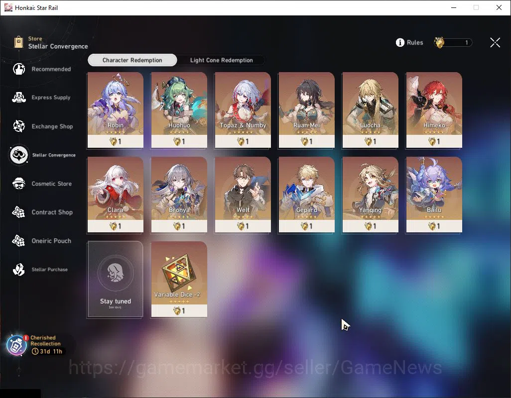 Honkai Star Rail Accounts ASIA|TL 70|1 GCS|19 Limited|[Yao Guang,Chiper,Rapp image 2