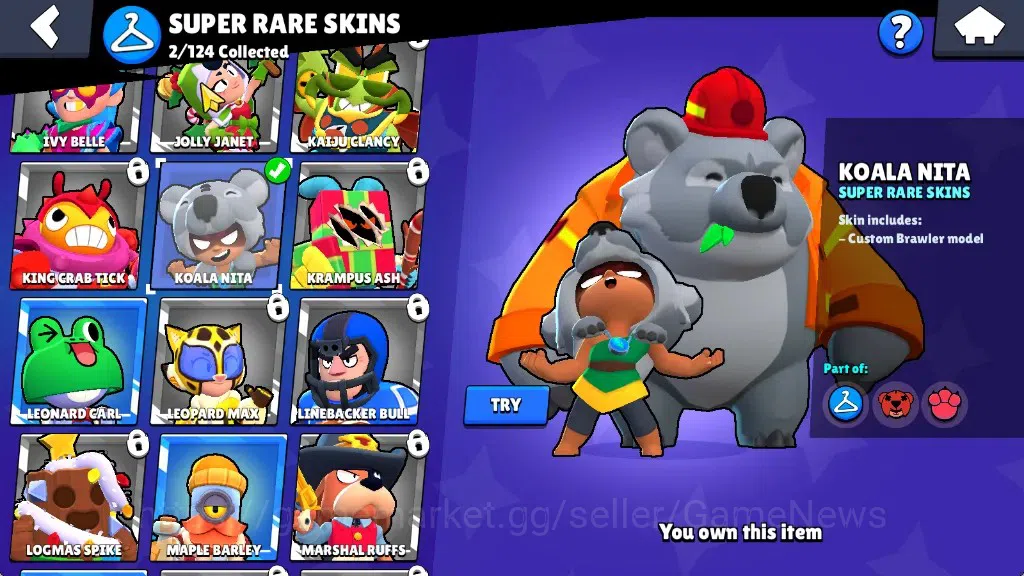 Brawl Stars Accounts 2091 Trophy|24 Brawlers 4 Max|5k PP|1 Prestige|1 Legendary(Mecha Edgar),1 Mythic(Gridiron Otis),4 17