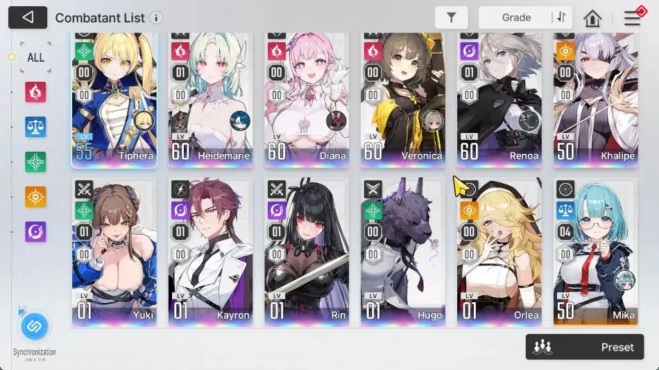 Chaos Zero Nightmare Accounts ASIA Lv54|11 3