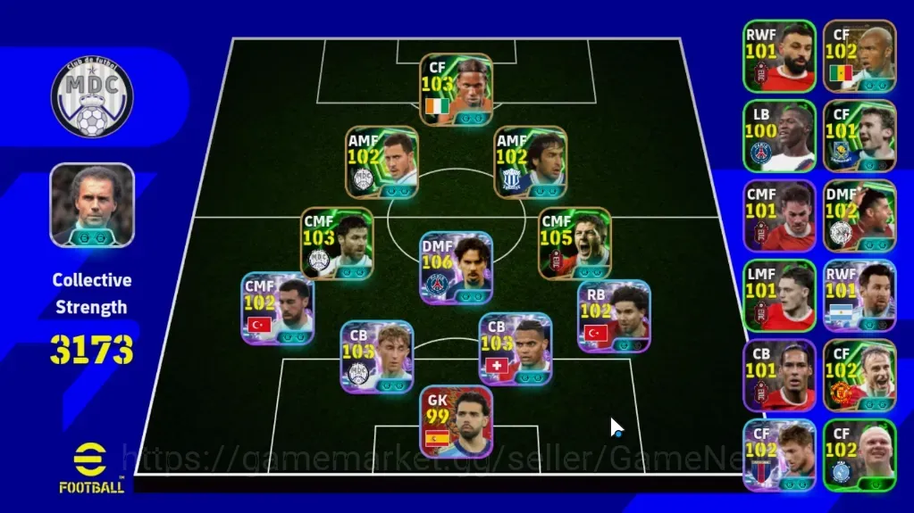 eFootball Accounts Legends & Iconic Players Android|Power 3173|9 Epic(Steven Gerrard,Xabi Alonso,Drogba,Berbatov),Etc|8 Show 1