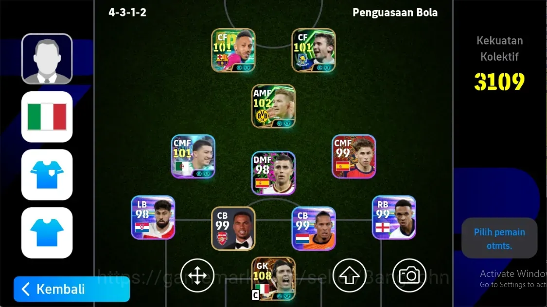 eFootball Accounts Legends & Iconic Players Android|PW3109|BIGT Buffon,Epic MarcoReus Shevchenko,Showtime LionelMessi 1