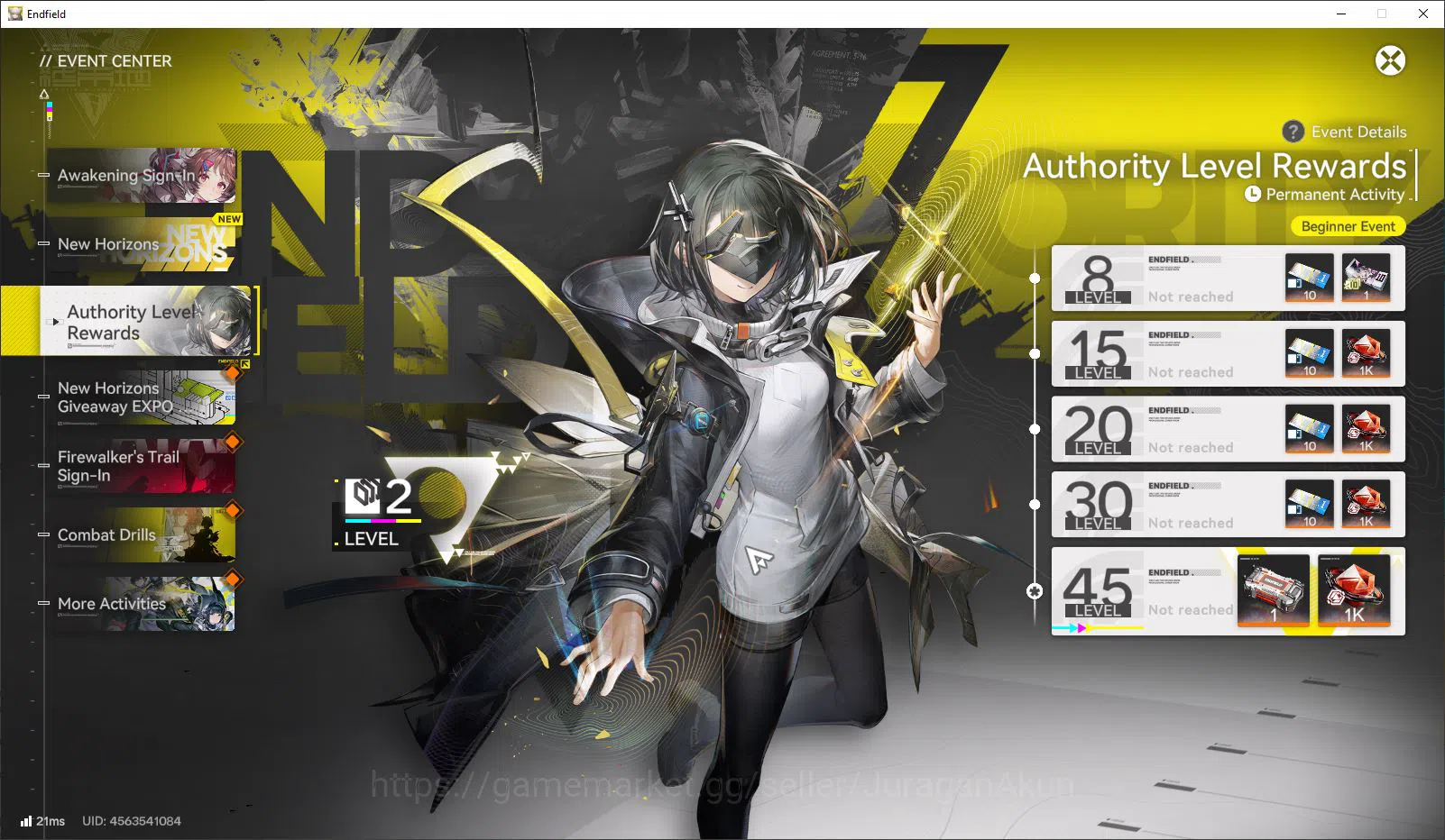 Arknights: Endfield Accounts Asia Lv 2 | Fresh Starter Meta SSR (Last Rite) + 5 SR Character | Female MC |GrypLink| Take 4