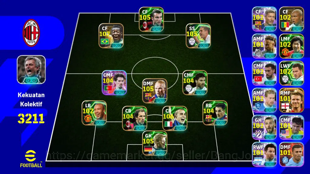 eFootball Accounts Power 3211|Pele epic,Shevchenko epic,owen epic,vit image 7