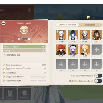 Genshin Impact Accounts Others ASIA|AR 46|3Limited + 1 *5weap|YELAN,AYAKA,ARLECHINO|*5STANDAR|super low explore