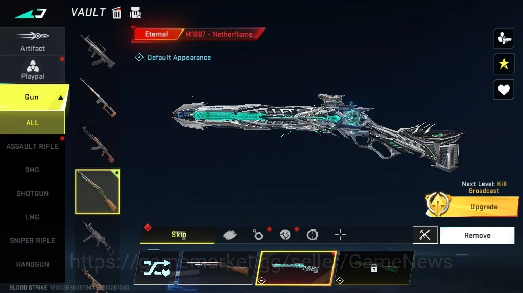 Blood Strike Accounts Starter ASIA|Eternal M1887 Netherflame|Collab AOT M4A1 Battle of Faith|Ultra Magnum Mako,Galil 1