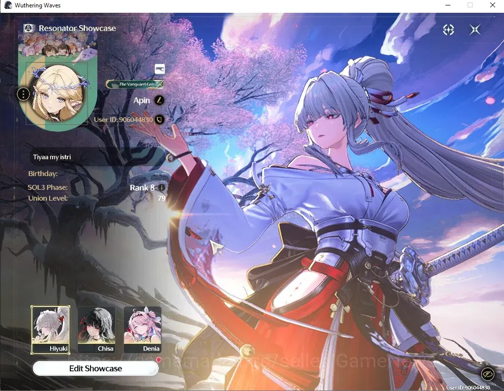 Wuthering Waves Accounts Others SEA|UL 79|12 Limited|2 Team Prem|(Chisa,Carthetyia,Ciaccona)+Sign Hiyuki,Denia,Aemeath 1