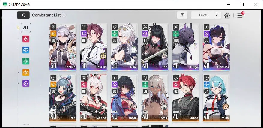 Chaos Zero Nightmare Accounts Global Lv41|6 SSR[Chizuru,RinM1,Khalipe,Kayron,Nin image 3