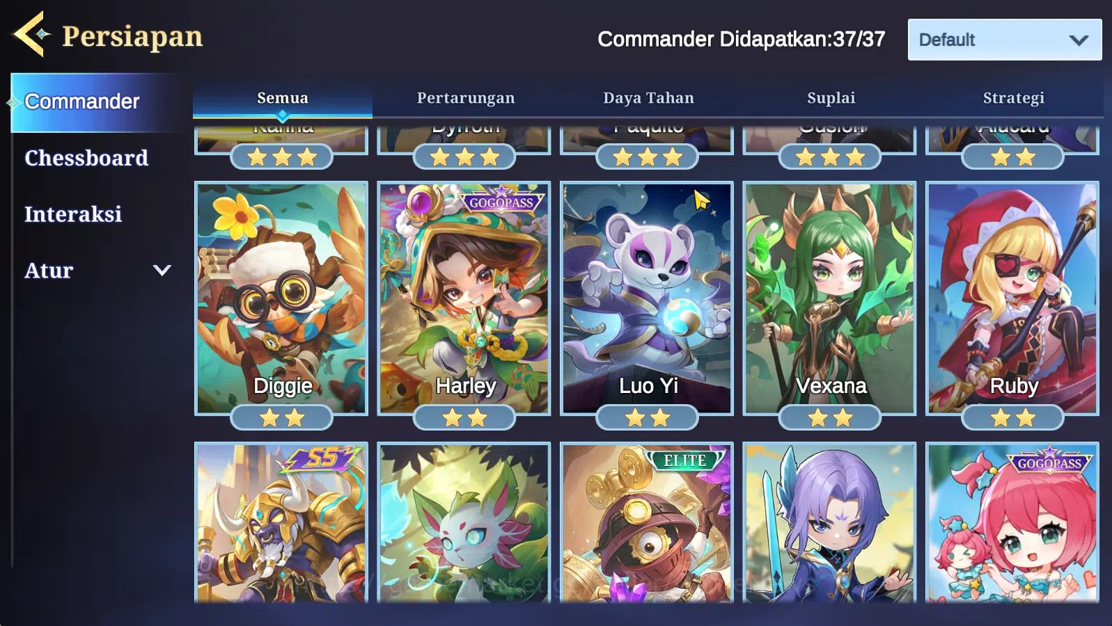 Magic Chess: Go Go Accounts Hight Rank Glory 279|37 Commander 24 Max 11