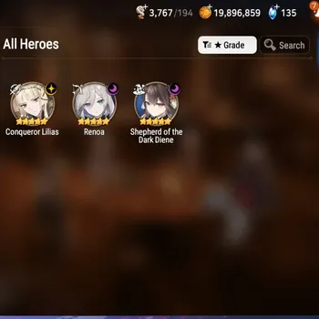 Epic Seven Accounts High-End Global UnVerif|Mor16|3ML(Sheperd Diene,Conqueror Lilias,Renoa)+Estelle,Aubade