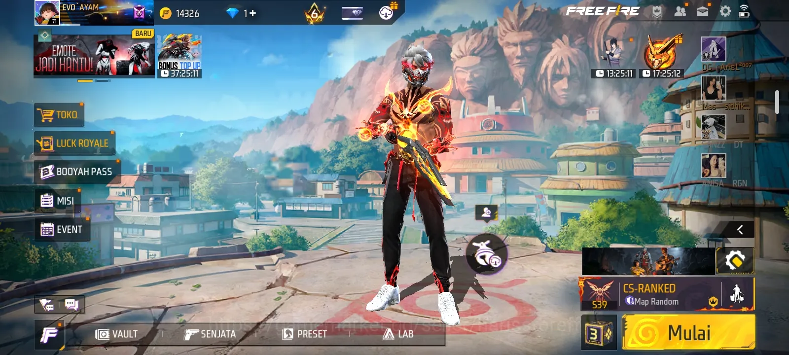 Free Fire Accounts Akun Free Fire Spek Sultan | Vault 688 | SG2 Incredium Burst | SG2 Aqua | Prime 6 | Evo gun 4 1