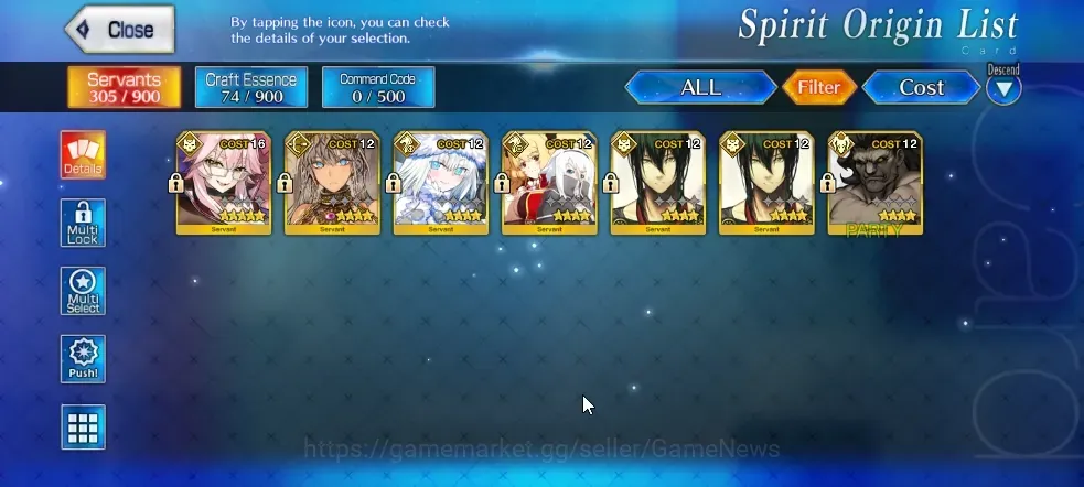 Fate-Grand Order Accounts NA Starter Fuyuki Lv 1 |1 SSR Servant|Koyanskaya of Light|42 Golden Apple, 1 Quartz|Birthday 1