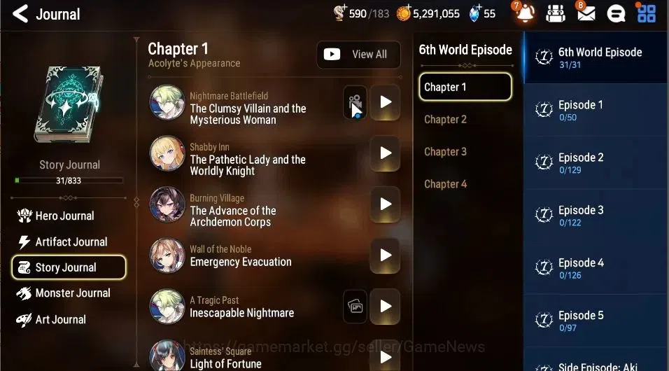 Epic Seven Accounts GLOBAL|UnVerif|3 ML|Rhiana N Luciel,FLCecilia,BW I image 6
