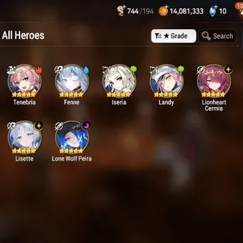 Epic Seven Accounts Starter Global Unverif|Fresh Starter|3ML(Lisette,LC.Cermia,LW.Peira)|PoH+Bless ON|Stigma 5K|14M Gold|1x