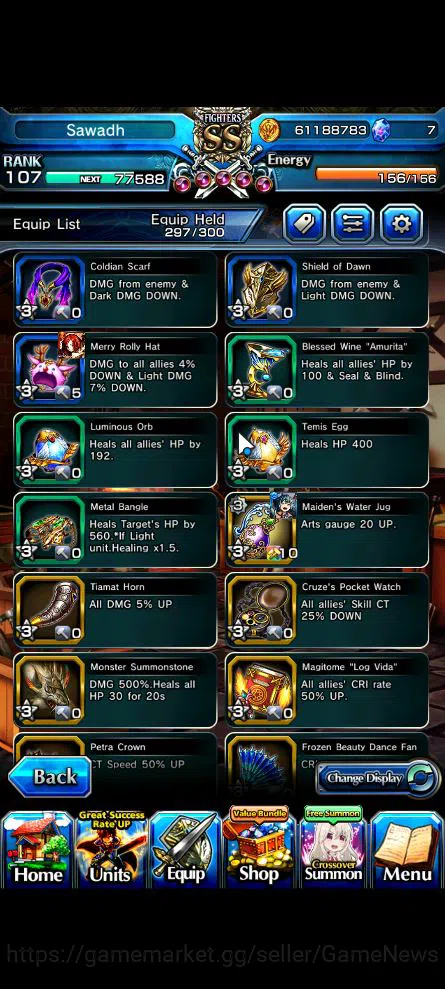 Grand Summoners Accounts Global|Rank 107|16 Ascend|Sunraku,Oikatzo[Momo,Alp image 10
