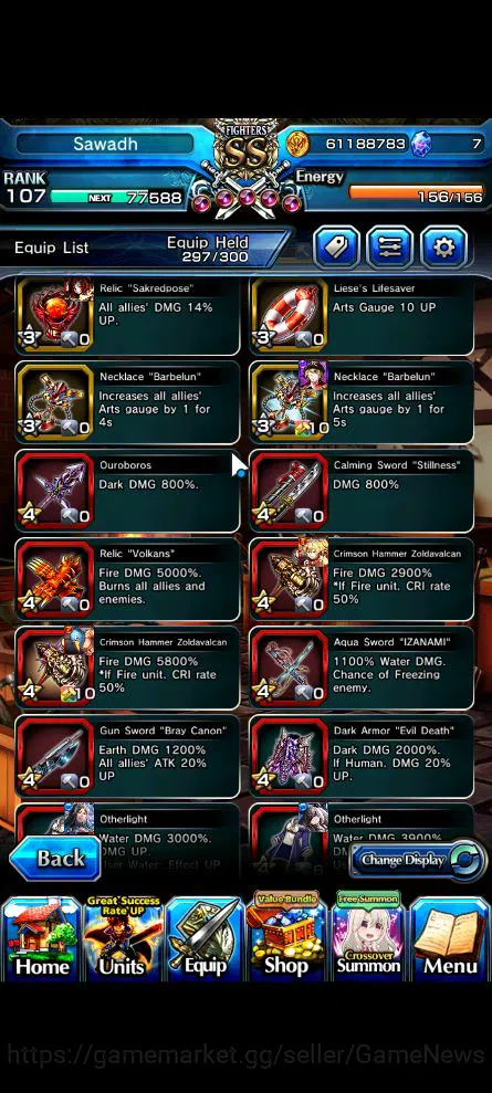 Grand Summoners Accounts Global|Rank 107|16 Ascend|Sunraku,Oikatzo[Momo,Alp image 11