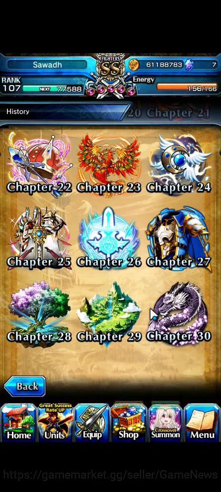 Grand Summoners Accounts Global|Rank 107|16 Ascend|Sunraku,Oikatzo[Momo,Alp image 17