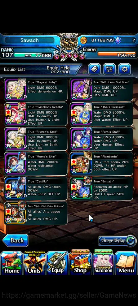 Grand Summoners Accounts Global|Rank 107|16 Ascend|Sunraku,Oikatzo[Momo,Alp image 8