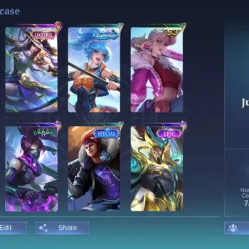 Mobile Legends: Bang Bang Accounts Others Global|Skin 42|Junior|Luckybox Fanny,Epic Zilong,V.E.N.O.M Hanabi,SPECIAL