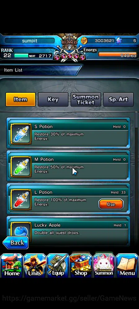 Grand Summoners Accounts Global|Rank 22|Starter|4 Ascend| Kyoko Sakura+TW,V image 2