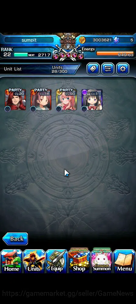 Grand Summoners Accounts Global|Rank 22|Starter|4 Ascend| Kyoko Sakura+TW,V image 4